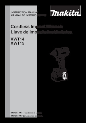 Akumulátorové rázové utahováky a šroubováky Makita XWT15T