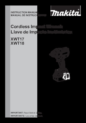 Akumulátorové rázové utahováky a šroubováky Makita XWT17T