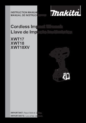 Akumulátorové rázové utahováky a šroubováky Makita XWT18XVZ