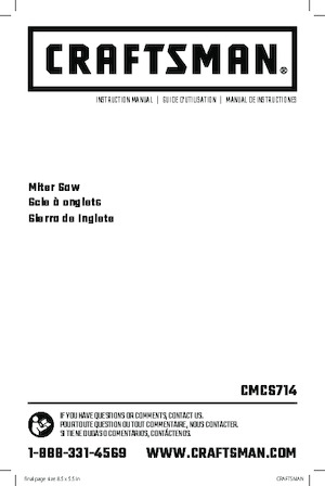 Akumulátorové pokosové pily Craftsman CMCS714M1 