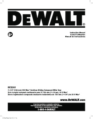 Akumulátorové pokosové pily DEWALT DCS361B