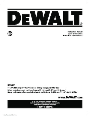 Akumulátorové pokosové pily DEWALT DCS361M1