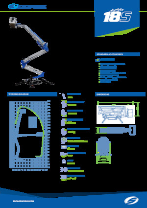 Pásové kloubové pracovní plošiny Socage Raptor 18 S