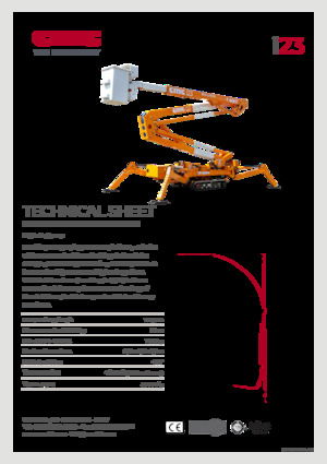 Pásové kloubové pracovní plošiny CMC i23