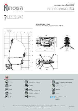 Pásové kloubové pracovní plošiny Hinowa Lightlift 13.70 Performance IIIS