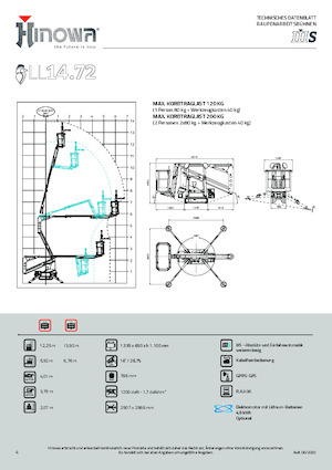Pásové kloubové pracovní plošiny Hinowa Lightlift 14.72 IIIS