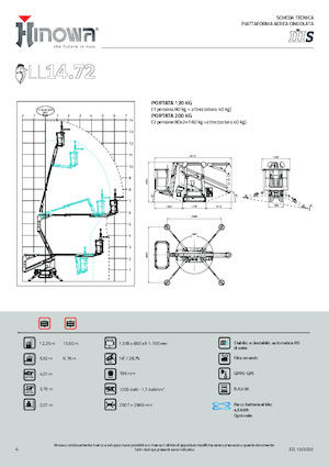 Pásové kloubové pracovní plošiny Hinowa Lightlift 14.72 IIIS