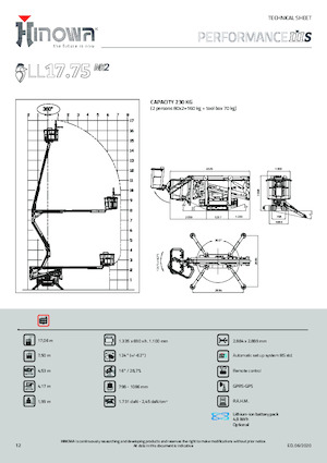 Pásové kloubové pracovní plošiny Hinowa Lightlift 17.75 Performance IIIS MK3