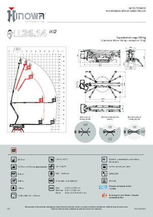 Pásové kloubové pracovní plošiny Hinowa Lightlift 26.14 Performance IIIS MK3