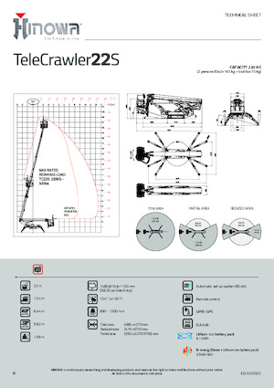 Pásové kloubové pracovní plošiny Hinowa TeleCrawler 22S