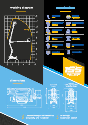 Pásové kloubové pracovní plošiny Socage Raptor 15 S