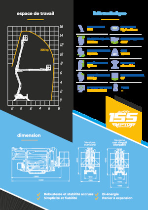 Pásové kloubové pracovní plošiny Socage Raptor 15 S