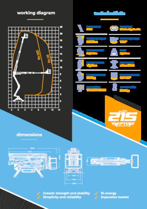 Pásové kloubové pracovní plošiny Socage Raptor 21 S