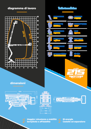 Pásové kloubové pracovní plošiny Socage Raptor 21 S