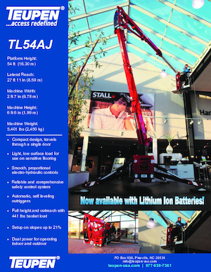Pásové kloubové pracovní plošiny TEUPEN TL54AJ 