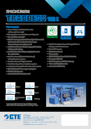 Pásové kloubové pracovní plošiny CTE Traccess 160 E
