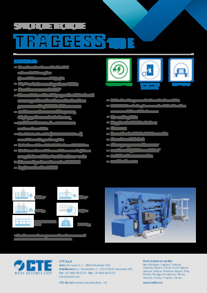 Pásové kloubové pracovní plošiny CTE Traccess 160 E