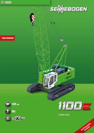 Pásové jeřáby s příhradovým výložníkem Sennebogen 1100E