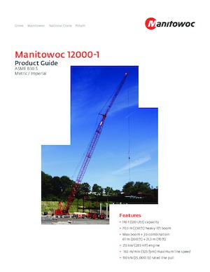 Pásové jeřáby s příhradovým výložníkem Manitowoc 12000-1