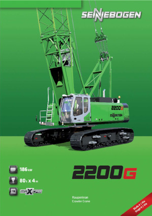 Pásové jeřáby s příhradovým výložníkem Sennebogen 2200G