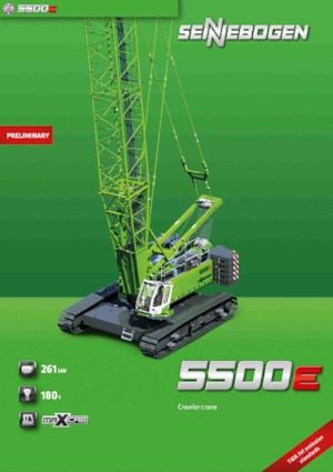 Pásové jeřáby s příhradovým výložníkem Sennebogen 5500