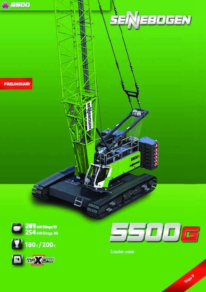 Pásové jeřáby s příhradovým výložníkem Sennebogen 5500G