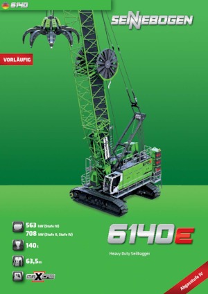 Pásové jeřáby s příhradovým výložníkem Sennebogen 6140 HD