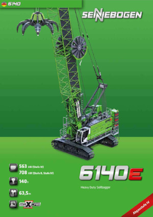 Pásové jeřáby s příhradovým výložníkem Sennebogen 6140E