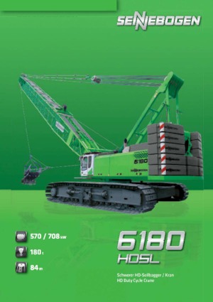 Pásové jeřáby s příhradovým výložníkem Sennebogen 6180 HD