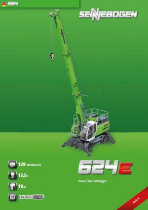 Pásové jeřáby s příhradovým výložníkem Sennebogen 624 HD