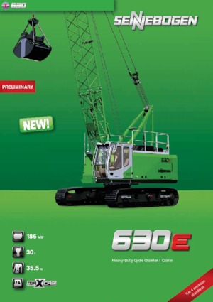 Pásové jeřáby s příhradovým výložníkem Sennebogen 630 HD 