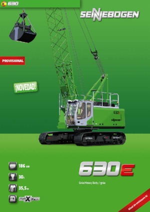 Pásové jeřáby s příhradovým výložníkem Sennebogen 630 HD 