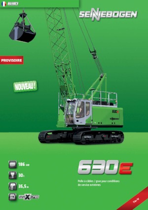 Pásové jeřáby s příhradovým výložníkem Sennebogen 630 HD 