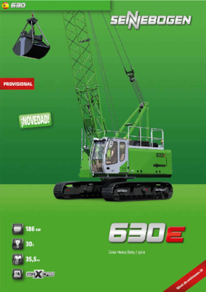 Pásové jeřáby s příhradovým výložníkem Sennebogen 630E