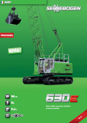 Pásové jeřáby s příhradovým výložníkem Sennebogen 630E
