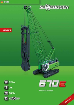 Pásové jeřáby s příhradovým výložníkem Sennebogen 670 HD