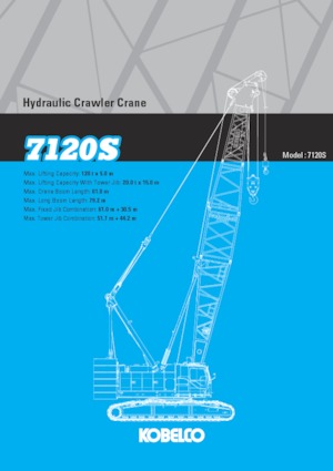 Pásové jeřáby s příhradovým výložníkem Kobelco 7120S