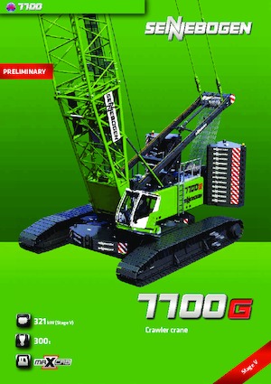 Pásové jeřáby s příhradovým výložníkem Sennebogen 7700G
