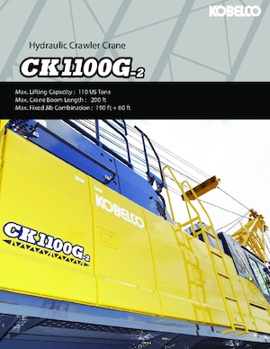 Pásové jeřáby s příhradovým výložníkem Kobelco CK1100G-2