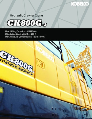 Pásové jeřáby s příhradovým výložníkem Kobelco CK800G-2