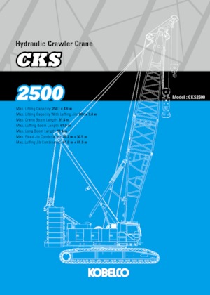 Pásové jeřáby s příhradovým výložníkem Kobelco CKS2500