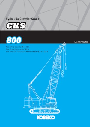 Pásové jeřáby s příhradovým výložníkem Kobelco CKS800
