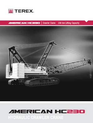 Pásové jeřáby s příhradovým výložníkem TEREX CRANES HC 230