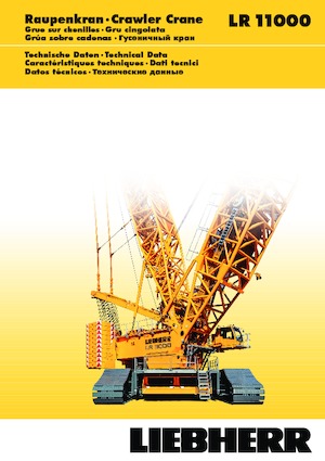 Pásové jeřáby s příhradovým výložníkem Liebherr LR 11000