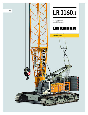 Pásové jeřáby s příhradovým výložníkem Liebherr LR 1160.1