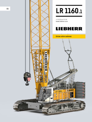 Pásové jeřáby s příhradovým výložníkem Liebherr LR 1160.1