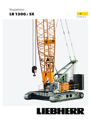Pásové jeřáby s příhradovým výložníkem Liebherr LR 1300.1 SX 