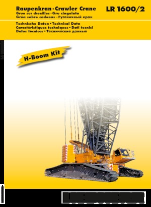 Pásové jeřáby s příhradovým výložníkem Liebherr LR 1600/2