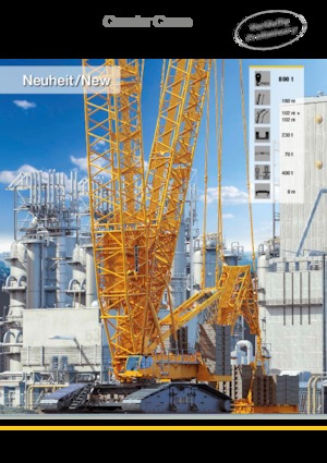 Pásové jeřáby s příhradovým výložníkem Liebherr LR 1800-1.0