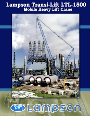 Pásové jeřáby s příhradovým výložníkem Lampson LTL-1500